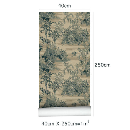 Tropical Palm Leaf Peel & Stick Wallpaper — Removable Self-Adhesive Wall Decor