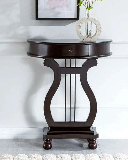 Scandinavian Inspired Solid Wood Console Table with Drawer - Elegant Entryway Addition