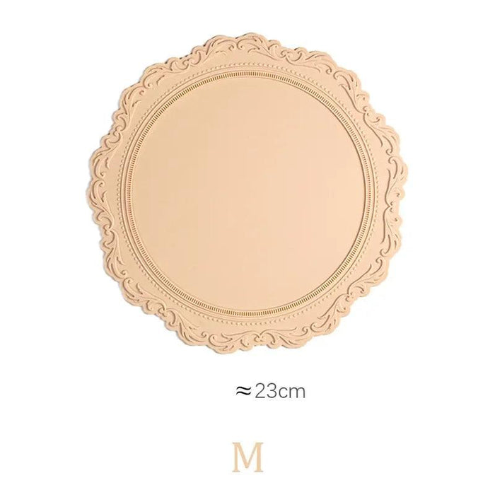 Elegant Embossed Flower Silicone Placemats - Enhance Your Dining Experience