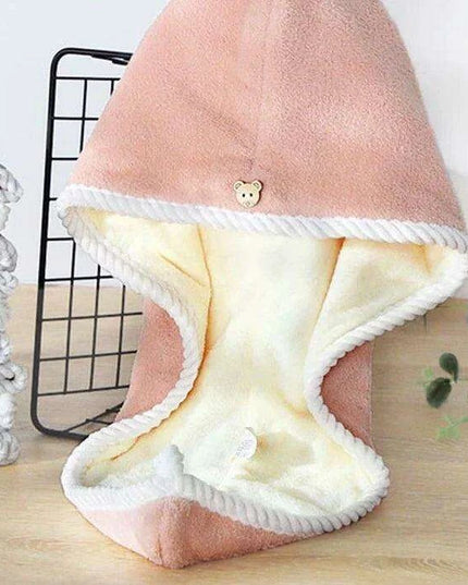 Ultra-Fast Microfiber Hair Drying Cap for Women - Elegant Absorbent Towel Turban