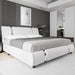 Modern Adjustable Curved Headboard Stainless Steel Bed Frame