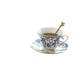 Timeless Vintage Charm: 200ml Elegant Ceramic Coffee Cup & Saucer Set for Sophisticated Tea Moments