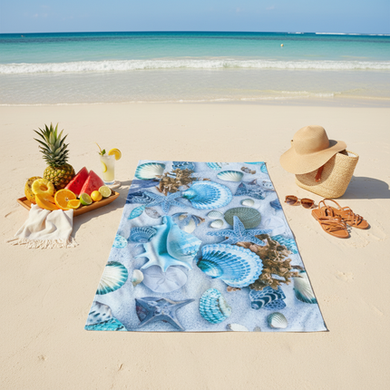 A20MaoX Blue Seashell Starfish Quick-Dry Microfiber Beach Towel Pillowcases & Shams blue-seashell-starfish-beach-towel-quick-dry-sand-free-microfiber-towel-for-summer-beach-pool-travel-1