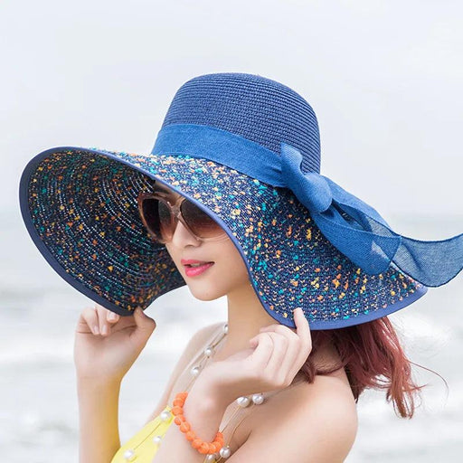 Korean-Inspired Oversized Foldable Women's Sun Hat - Ultimate 15CM Brim for Summer Getaways