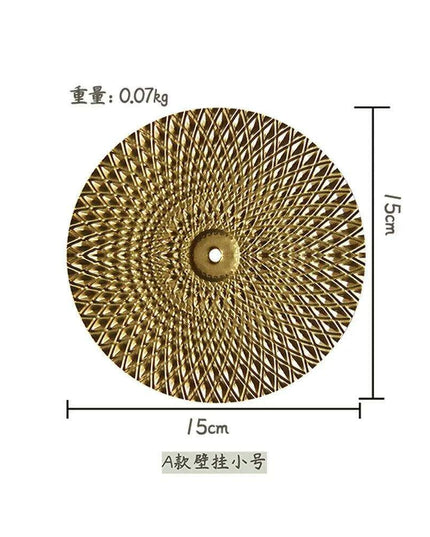 Luxurious Golden Aura Metal Wall Art for Chic Home Decor