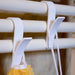 White PVC Radiator Coat Hooks: Stylish Bathroom Organizer for Efficient Organization
