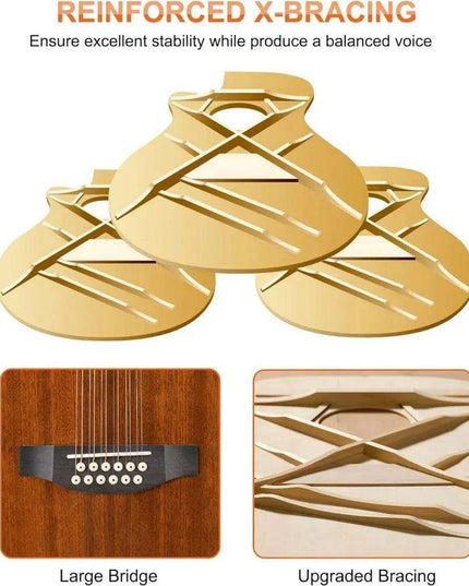 Young Musician's Premium 12 String Acoustic Electric Guitar with Sapele Body