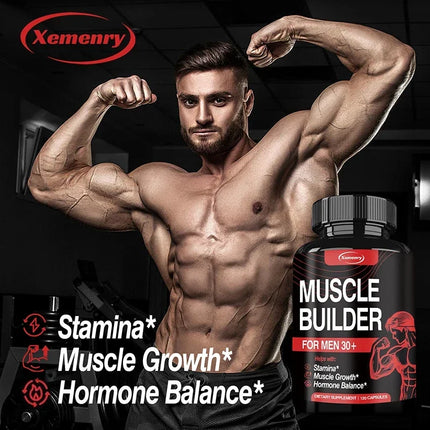 Muscle Builder for Men 30+ — Ashwagandha, Ginseng & Tribulus Capsules
