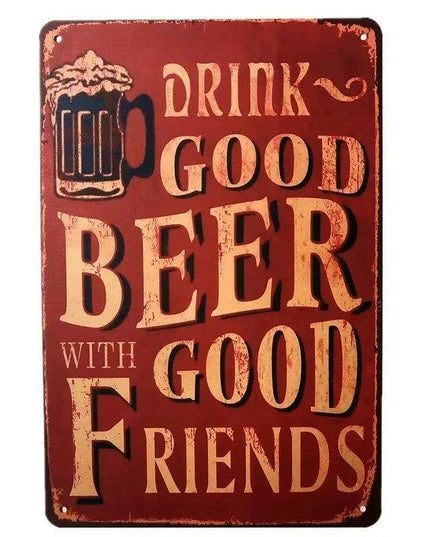 Vintage Cheers Beer Metal Sign - Perfect Wall Art for Bars, Man Caves, and Restaurants