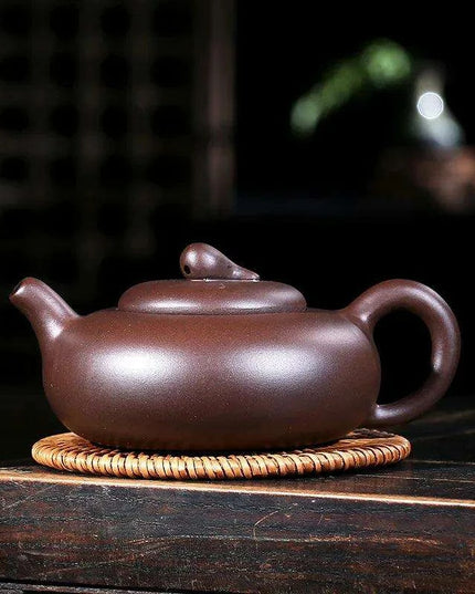 Premium Yixing Clay Oolong Teapot Set – 280ML Handcrafted Teaware with Integrated Filter