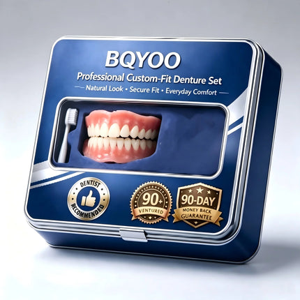 Silicone Cosmetic Dentures — Full Upper & Lower Set, Comfort Fit