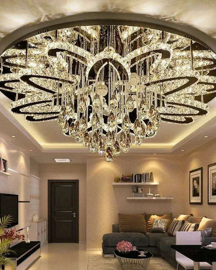 Elegant RGB Dimmable Crystal Ceiling Light for Modern Homes