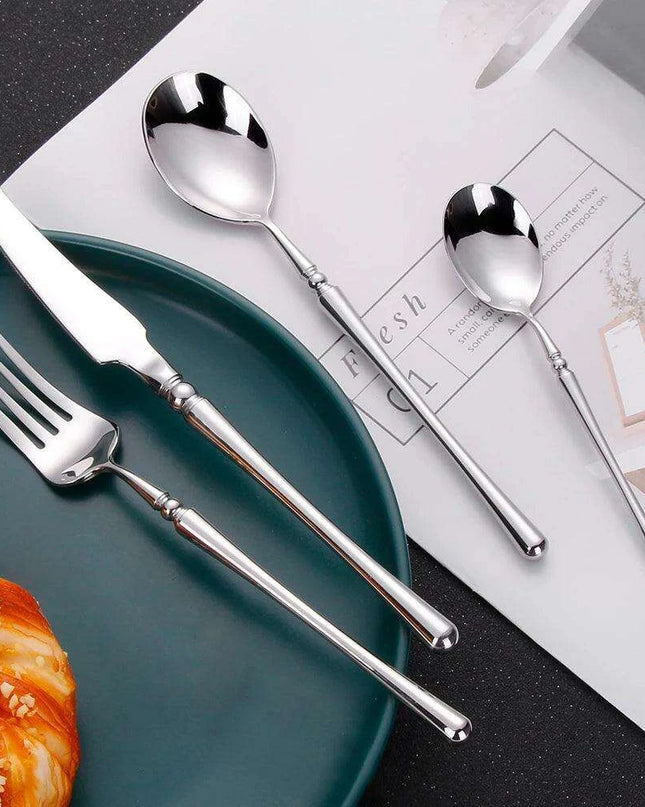 Sophisticated Antique Gold Matte Flatware Set - Premium Stainless Steel Cutlery for Elegant Dining Experiences