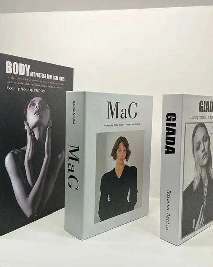 Elegant 3-Piece Decorative Faux Book Set for Home Décor