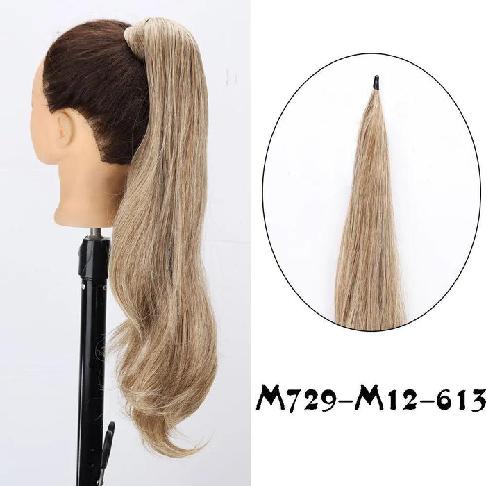 Elegant 30-Inch Wavy Synthetic Hair Extension Ponytail for Effortless Glam
