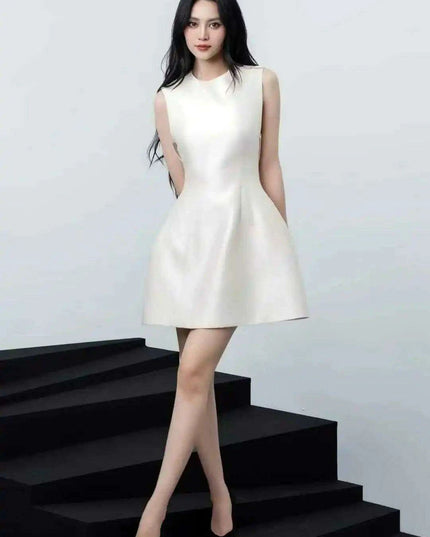 Backless A-line Mini Evening Dress with Bowknot