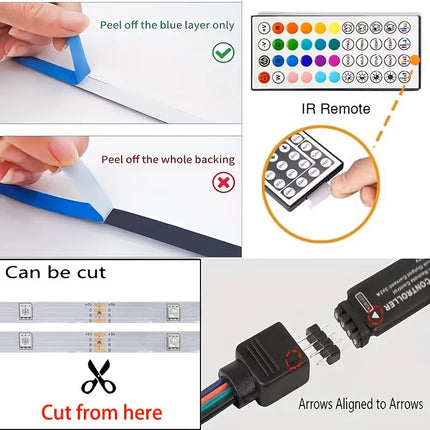 RGB Led Strip Lights 1M-40M Led Room Light with APP Control Flexible Ribbon Luces Led Tape for Room Bedroom Decoration rgb-led-strip-lights-1m-40m-led-room-light-with-app-control-flexible-ribbon-luces-led-tape-for-room-bedroom-decoration