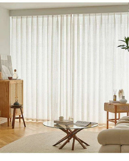 Elegant Japan Linen Striped Window Drapes