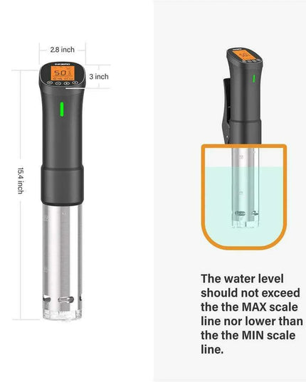 Smart Wi-Fi Sous Vide Immersion Cooker - INKBIRD Culinary ISV-200W Stainless Steel