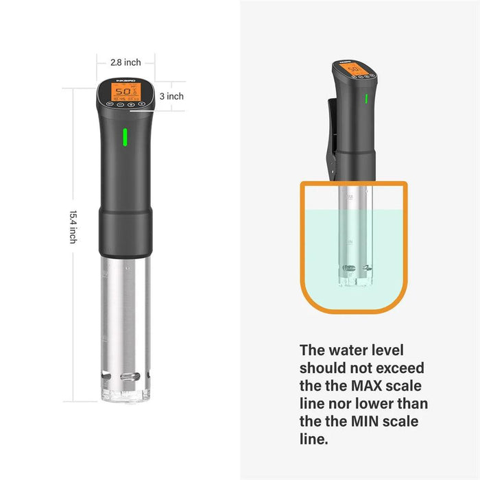 Smart Wi-Fi Sous Vide Immersion Cooker - INKBIRD Culinary ISV-200W Stainless Steel