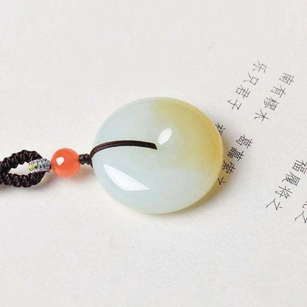 Exquisite Natural Hetian Jade Lucky Pendant Necklace