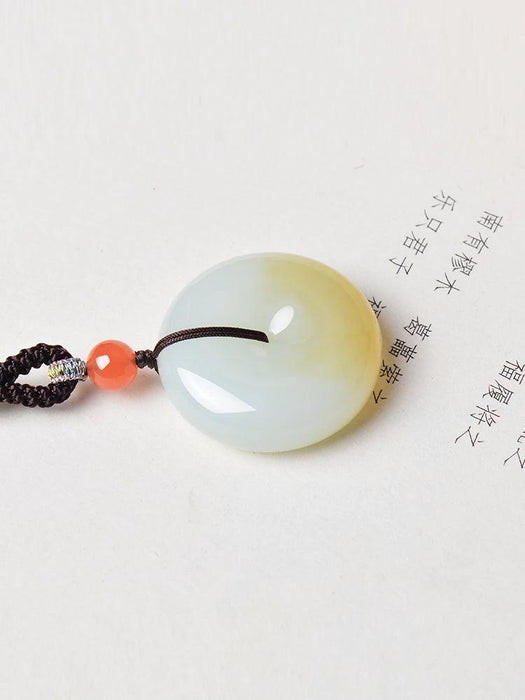 Exquisite Natural Hetian Jade Lucky Pendant Necklace