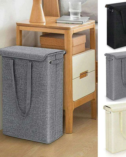 Stylish Waterproof Foldable Laundry Hamper - 45L Capacity with Lid