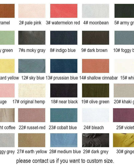 Elegant French Flax Linen Duvet Cover in Soft White