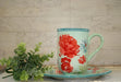 Floral Delight Stoneware Mug Set - 23 fl oz, 4-Piece Collection
