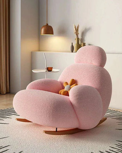 White Fluffy Lounge Chair - Modern Comfort for Stylish Home Interiors