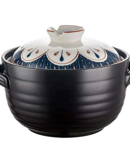 Authentic Japanese Lithium Stone Clay Stockpot - Durable Casserole Pot for Gas Stove Cooking