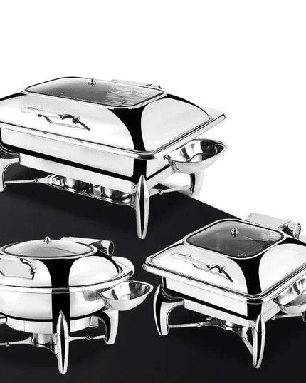 Regal Stainless Steel Chafing Dish Set with Hydraulic Warmer and Hot-Water Container