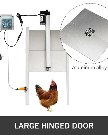 Automated Poultry Coop Door System with Infrared Safety and Timer Control