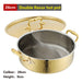 Premium Commercial Stainless Steel Double Flavor Hotpot with 3-Layer Clear Soup Pot