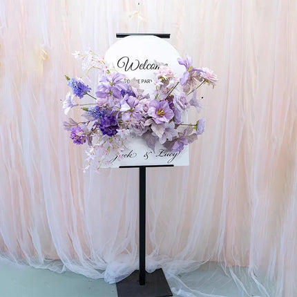 Lavender Hydrangea Silk Flower Row – Wedding Arch & Centerpiece