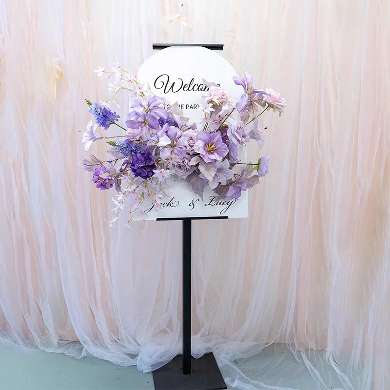 Lavender Hydrangea Silk Flower Row – Wedding Arch & Centerpiece