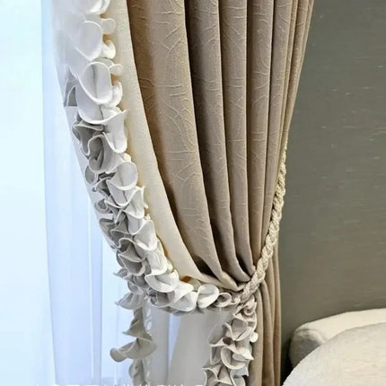French Agaric Lace Jacquard Curtains - Elegant Design