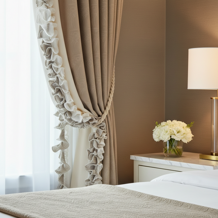 French Agaric Lace Jacquard Curtains - Elegant Design