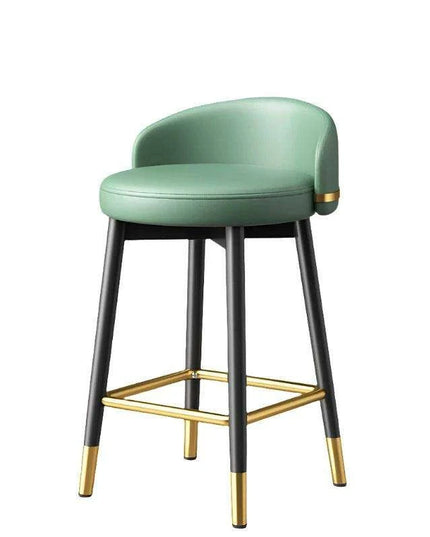 Sleek Scandinavian Leather Gaming and Vanity Stool - Trendy Seating for Modern Interiors