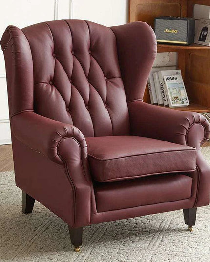 Elegant Leather Wingback Chair for Modern Living Areas
