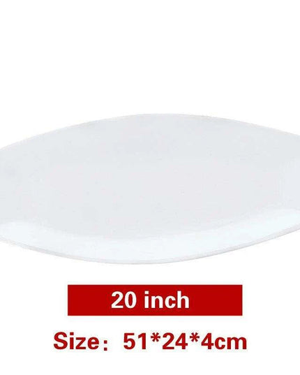 Elegant Steamed Fish Motif Ceramic Sushi Serving Plate Set