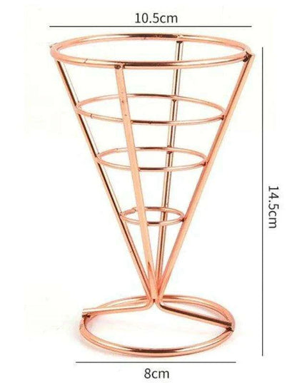 Stainless Steel Snack and Fry Holder with Sauce Cup - Your Ultimate Snacking Companion