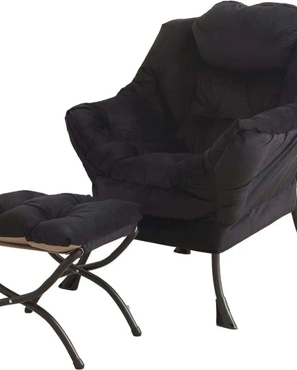 Elegant Lounge Chair Ensemble with Ottoman and Storage Compartment