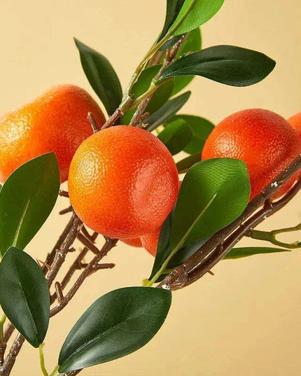Vibrant Artificial Orange Blossom Branch for Enchanting Home and Garden Aesthetics