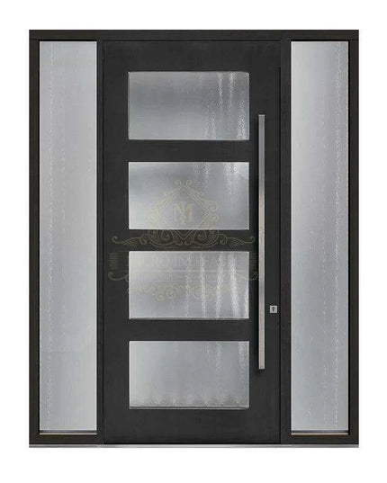 Luxurious Stainless Steel Pivot Entry Door for High-End Homes