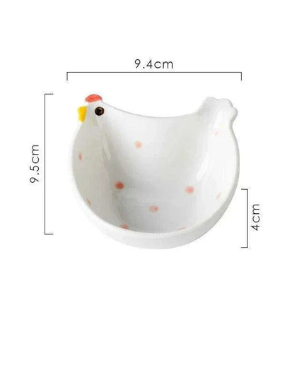 Charming Bunny and Kitty Ceramic Sauce Dish Set for Whimsical Dining Experiences