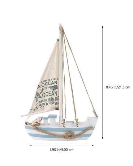 Opulent LED-Illuminated Nautical Sailboat Sculpture for Coastal Elegance