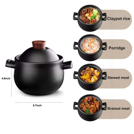 MasterChef's Premium Ceramic Stew Pot for Gas Stove Culinary Excellence