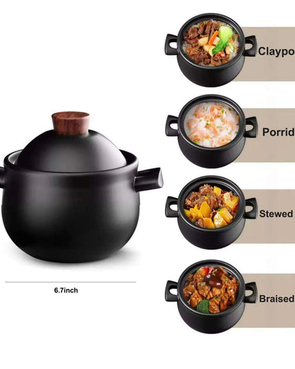 MasterChef's Premium Ceramic Stew Pot for Gas Stove Culinary Excellence