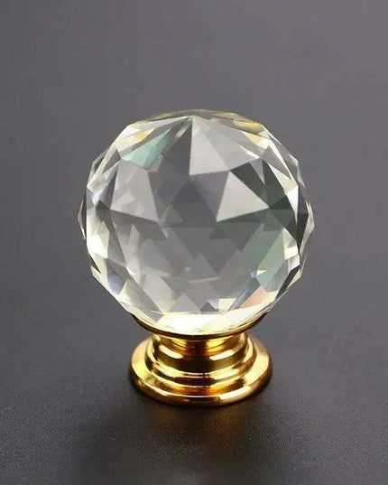 Elegant Clear Crystal Cabinet Knobs - Stylish Drawer Pull Handles with Sturdy Zinc Alloy Base